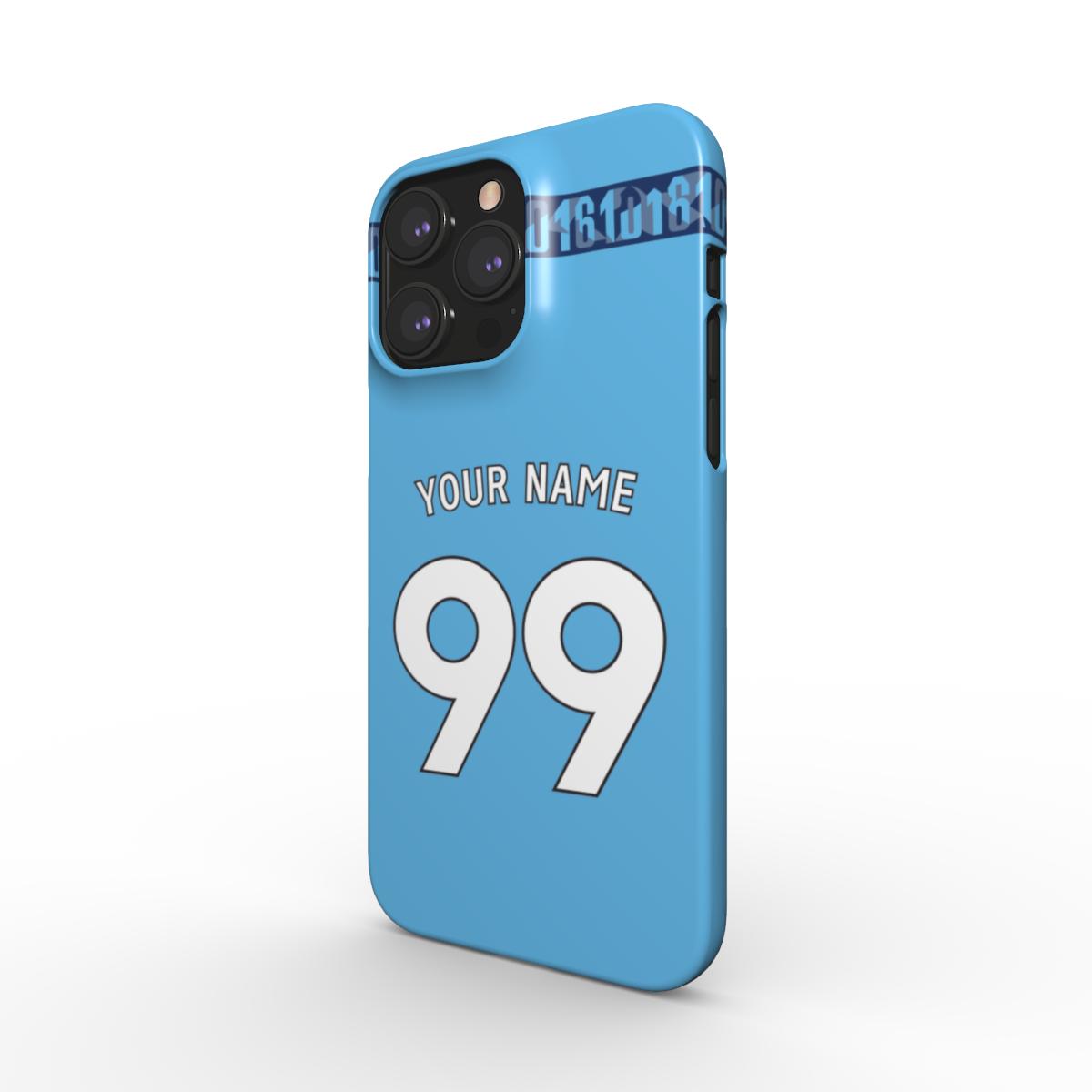 Manchester City - 2024/25 - Home Kit - Personalised Hard Shell Phone Case - TIFO CASES