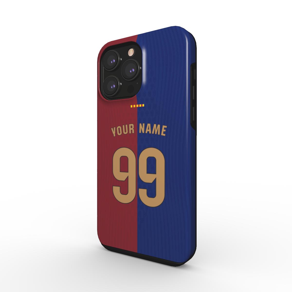 Barcelona - 2024/25 - Home Kit - Personalised Dual Layer Phone Case - TIFO CASES