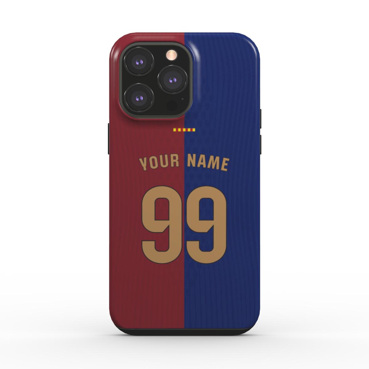 Barcelona - 2024/25 - Home Kit - Personalised Dual Layer Phone Case - TIFO CASES