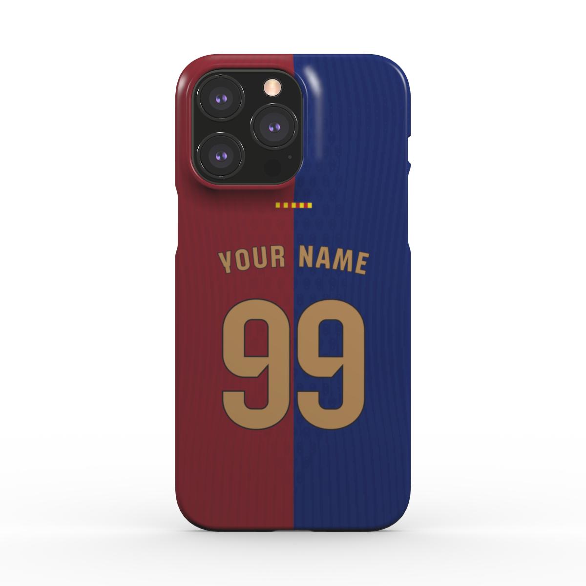 Barcelona - 2024/25 - Home Kit - Personalised Hard Shell Phone Case - TIFO CASES