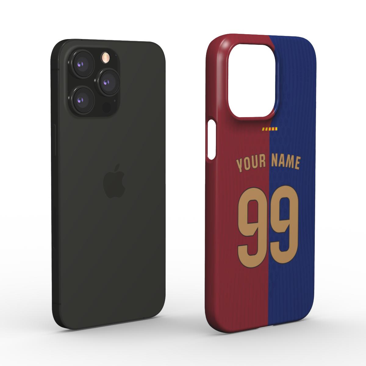 Barcelona - 2024/25 - Home Kit - Personalised Hard Shell Phone Case - TIFO CASES