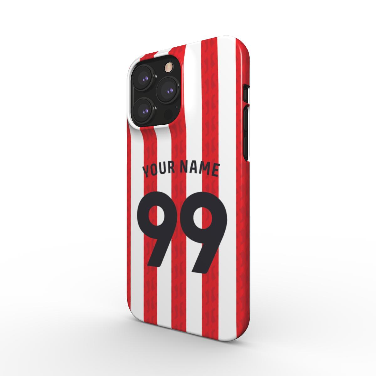 Sunderland - 2024/25 - Home Kit - Personalised Hard Shell Phone Case