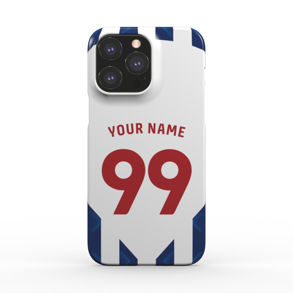 West Bromwich Albion - 2024/25 - Home Kit - Personalised Hard Shell Phone Case