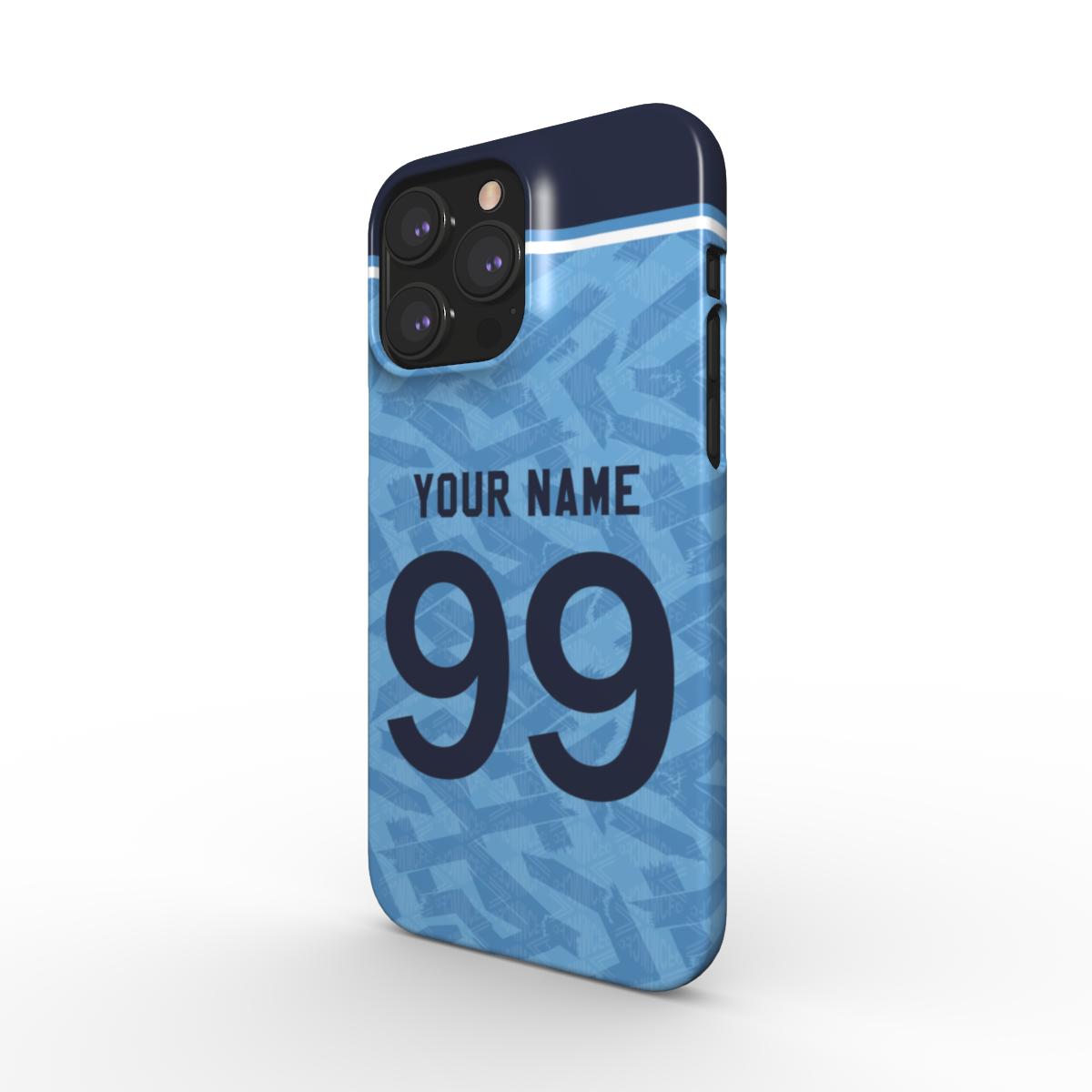 Manchester City - 1991/93 - Home Kit - Personalised Hard Shell Phone Case