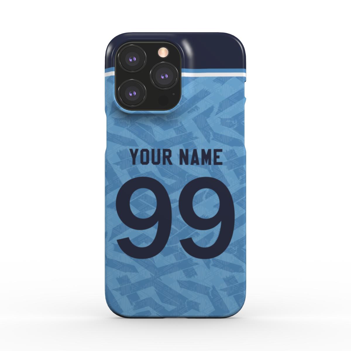 Manchester City - 1991/93 - Home Kit - Personalised Hard Shell Phone Case