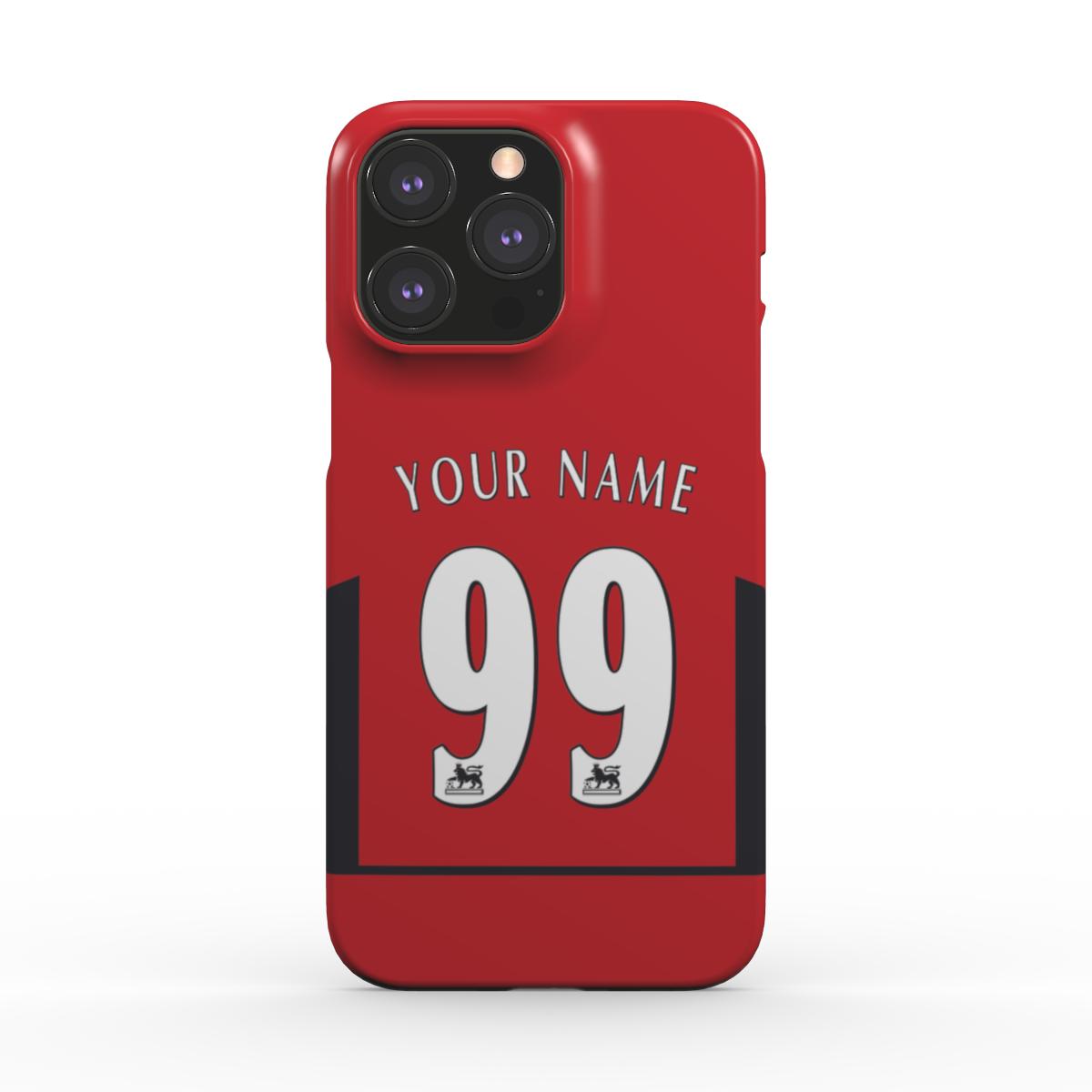 Manchester United - 2003/04 - Home Kit - Personalised Hard Shell Phone Case